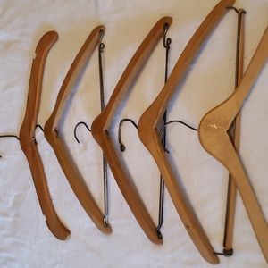 Mixed lot of 5 Wooden Clothes Hangers